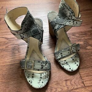 Snake print heels